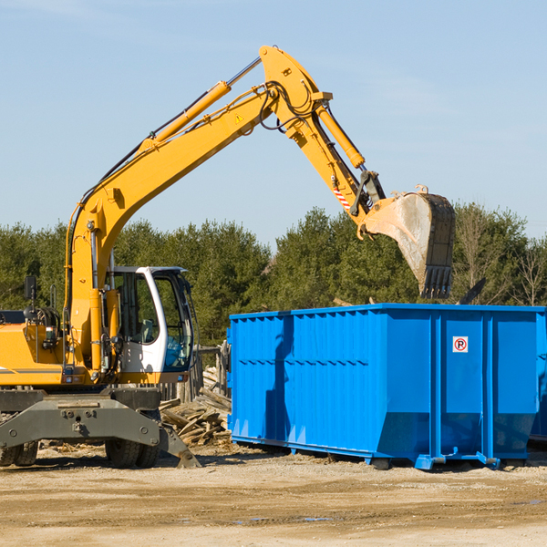 are there any restrictions on where a residential dumpster can be placed in Middlesex County